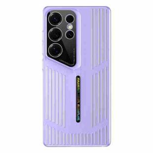For Samsung Galaxy S25 Ultra 5G Cooling Frosted Translucent Hollow Heat Dissipation Phone Case(Purple)