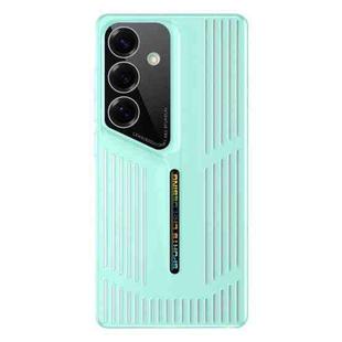 For Samsung Galaxy S25+ 5G Cooling Frosted Translucent Hollow Heat Dissipation Phone Case(Green)
