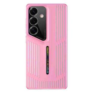 For Samsung Galaxy S25+ 5G Cooling Frosted Translucent Hollow Heat Dissipation Phone Case(Light Red)