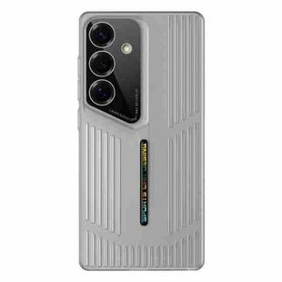 For Samsung Galaxy S25+ 5G Cooling Frosted Translucent Hollow Heat Dissipation Phone Case(Black Grey)