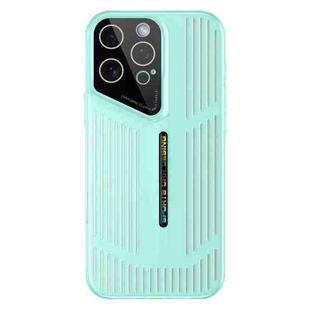 For iPhone 14 Pro Max Cooling Frosted Translucent Hollow Heat Dissipation Phone Case(Green)