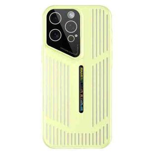 For iPhone 13 Pro Cooling Frosted Translucent Hollow Heat Dissipation Phone Case(Yellow)