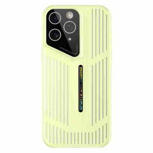 For iPhone 11 Pro Max Cooling Frosted Translucent Hollow Heat Dissipation Phone Case(Yellow)