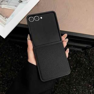 For Samsung Galaxy Z Flip5 Litchi Texture Folding Back Cover Phone Case(Black)