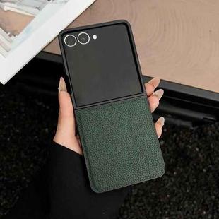 For Samsung Galaxy Z Flip5 Litchi Texture Folding Back Cover Phone Case(Green)