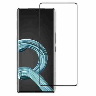 For Lava Agni 2 Full Glue 9H HD 3D Curved Edge Tempered Glass Film(Black)
