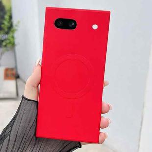 For Google Pixel 7a Solid Color Liquid Silicone MagSafe Magnetic Phone Case(Red)