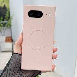 For Google Pixel 8a Solid Color Liquid Silicone MagSafe Magnetic Phone Case(Pink)