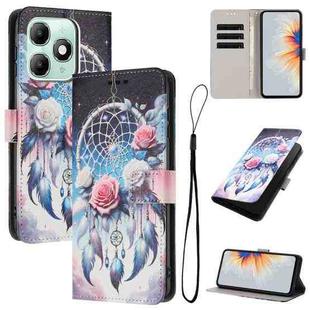 For itel A90 Color Drawing Pattern Leather Phone Case(Flower Wind Chime)