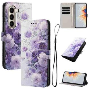 For itel A95 5G Color Drawing Pattern Leather Phone Case(Purple Rose)