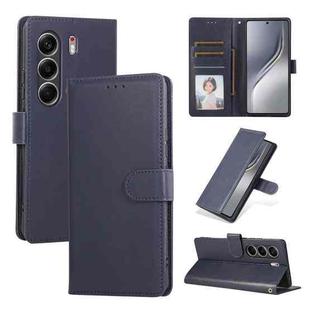 For Tecno Camon 40 4G 3-Card Slots Multifunctional Leather Phone Case(Dark Blue)