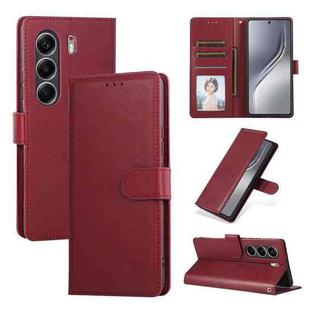 For Tecno Camon 40 Pro 4G / 5G 3-Card Slots Multifunctional Leather Phone Case(Wine Red)