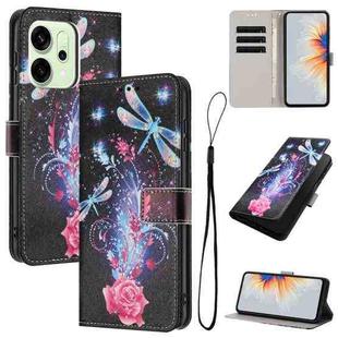 For OPPO Reno14 Pro 5G Global Color Drawing Pattern Leather Phone Case(Dragonfly)