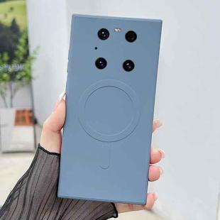 For Huawei Mate 40 Solid Color Liquid Silicone MagSafe Magnetic Phone Case(Lavender Grey)
