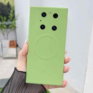 For Huawei Mate 40 Pro Solid Color Liquid Silicone MagSafe Magnetic Phone Case(Matcha Green)