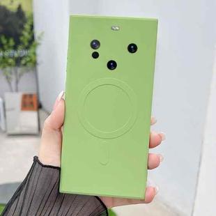 For Huawei Mate 60 Solid Color Liquid Silicone MagSafe Magnetic Phone Case(Matcha Green)