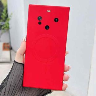 For Huawei Mate 60 Pro Solid Color Liquid Silicone MagSafe Magnetic Phone Case(Red)