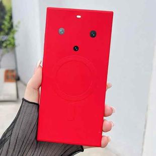 For Huawei Mate 60 Pro+ Solid Color Liquid Silicone MagSafe Magnetic Phone Case(Red)