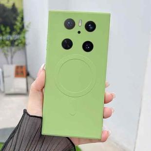 For Huawei Mate 70 Solid Color Liquid Silicone MagSafe Magnetic Phone Case(Matcha Green)