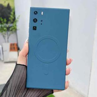 For Huawei P40 Pro Solid Color Liquid Silicone MagSafe Magnetic Phone Case(Royal Blue)