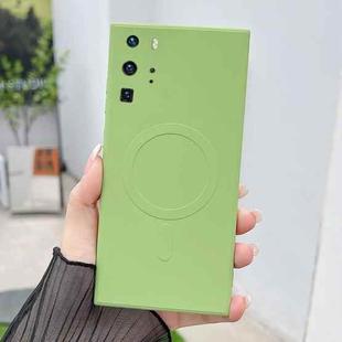 For Huawei P40 Pro Solid Color Liquid Silicone MagSafe Magnetic Phone Case(Matcha Green)