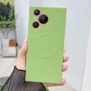 For Huawei Pura 70 Solid Color Liquid Silicone MagSafe Magnetic Phone Case(Matcha Green)