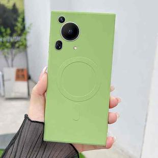 For Huawei Pura 70 Ultra Solid Color Liquid Silicone MagSafe Magnetic Phone Case(Matcha Green)