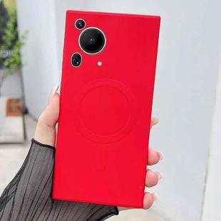 For Huawei Pura 70 Ultra Solid Color Liquid Silicone MagSafe Magnetic Phone Case(Red)