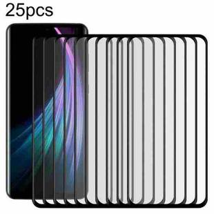 For Sharp Aquos Zero 2 25pcs Full Glue 9H HD 3D Curved Edge Tempered Glass Film(Black)