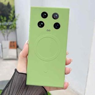 For Xiaomi 14 Ultra Solid Color Liquid Silicone MagSafe Magnetic Phone Case(Matcha Green)