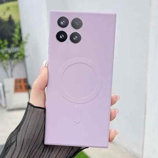 For Xiaomi 15 Solid Color Liquid Silicone MagSafe Magnetic Phone Case(Grass Purple)