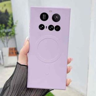 For Xiaomi 15 Ultra Solid Color Liquid Silicone MagSafe Magnetic Phone Case(Grass Purple)