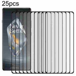 For OnePlus Ace 3 25pcs Full Glue 9H HD 3D Curved Edge Tempered Glass Film(Black)