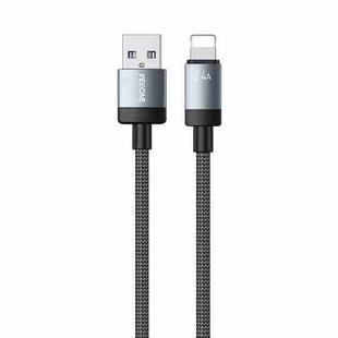 WK WDC-97 Kingkong Ruike Series Braided Charging Data Cable, USB to 8 Pin Port, Length: 1m(Black)