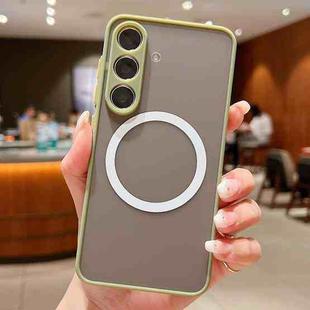 For Samsung Galaxy A56 5G Hawkeye Skin Feel MagSafe Phone Case(Army Green)