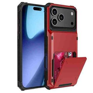 For iPhone 17 Pro Scratch-Resistant Shockproof Heavy Duty Rugged Armor Phone Case(Red)