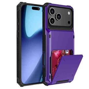 For iPhone 17 Pro Scratch-Resistant Shockproof Heavy Duty Rugged Armor Phone Case(Purple)