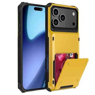 For iPhone 17 Pro Max Scratch-Resistant Shockproof Heavy Duty Rugged Armor Phone Case(Yellow)
