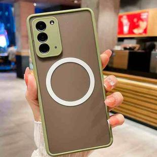For Samsung Galaxy Note20 4G / 5G Hawkeye Skin Feel MagSafe Phone Case(Army Green)