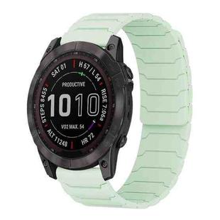 For Garmin Fenix 8/7X/6X/5X 26mm xDfind Magnetic Silicone Watch Band(Mint Green)