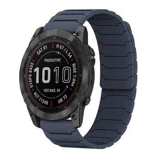 For Garmin Fenix 8/7X/6X/5X 26mm xDfind Magnetic Silicone Watch Band(Midnight Blue)