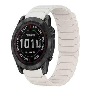 For Garmin Fenix 8/7X/6X/5X 26mm xDfind Magnetic Silicone Watch Band(Starlight)