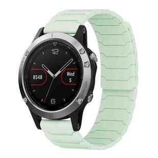 For Garmin Fenix 8/7/6/5 22mm xDfind Magnetic Silicone Watch Band(Mint Green)