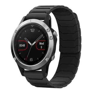 For Garmin Fenix 8/7/6/5 22mm xDfind Magnetic Silicone Watch Band(Black)