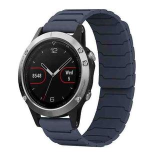 For Garmin Fenix 8/7/6/5 22mm xDfind Magnetic Silicone Watch Band(Midnight Blue)