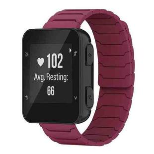 For Garmin Forerunner 35/30/35J 20mm xDfind Magnetic Silicone Watch Band(Wine Red)