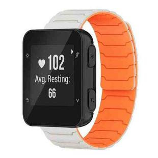For Garmin Forerunner 35/30/35J 20mm xDfind Magnetic Silicone Watch Band(Starlight Orange)