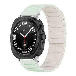 For Samsung Galaxy Watch Ultra / Ultra 2025 xDfind Magnetic Silicone Watch Band(Mint Green Starlight)
