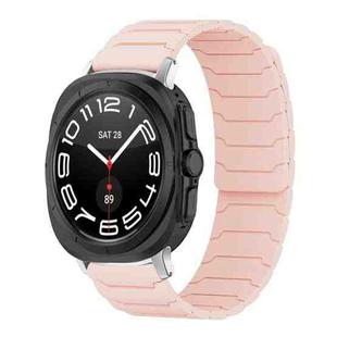 For Samsung Galaxy Watch Ultra / Ultra 2025 xDfind Magnetic Silicone Watch Band(Pink Sand)
