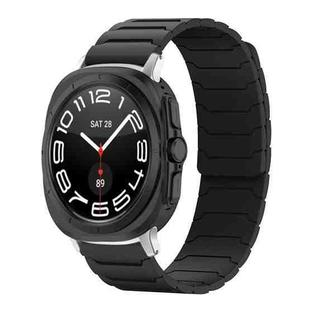 For Samsung Galaxy Watch Ultra / Ultra 2025 xDfind Magnetic Silicone Watch Band(Black)